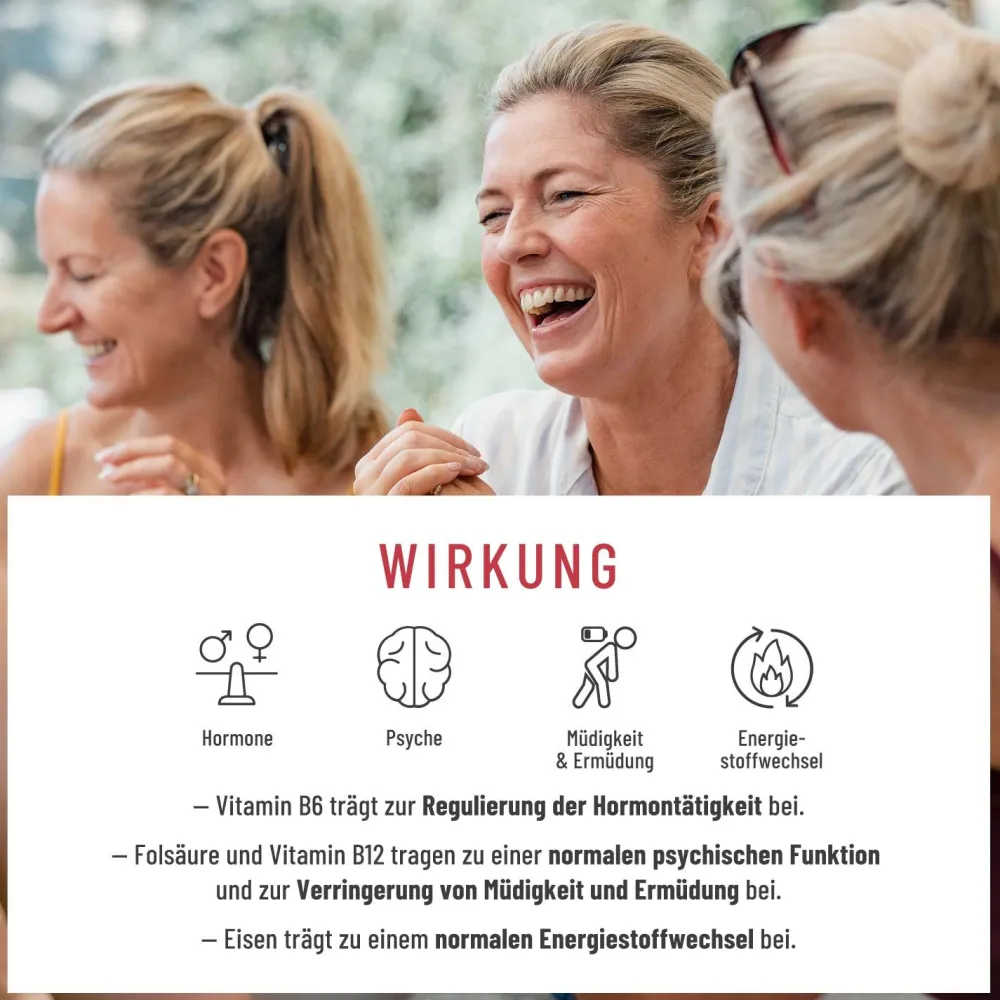 Baldrian Eisen Vitamin B9 B12 Yamswurzel Komplex 90 vegane Kapseln Wechselwunder ®>NATURTREU Discount