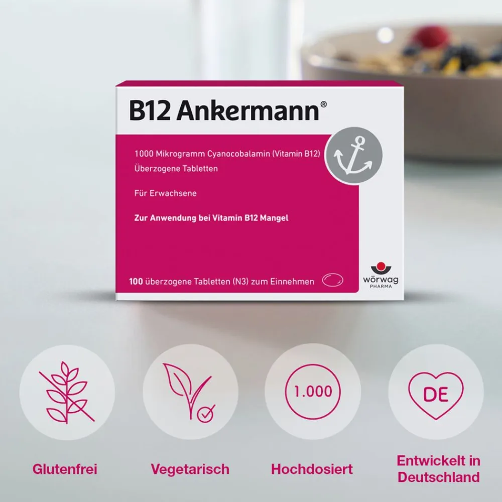 B12 Ankermann® bei Vitamin-B12-Mangel, 1.000 µg Vitamin B12> Hot