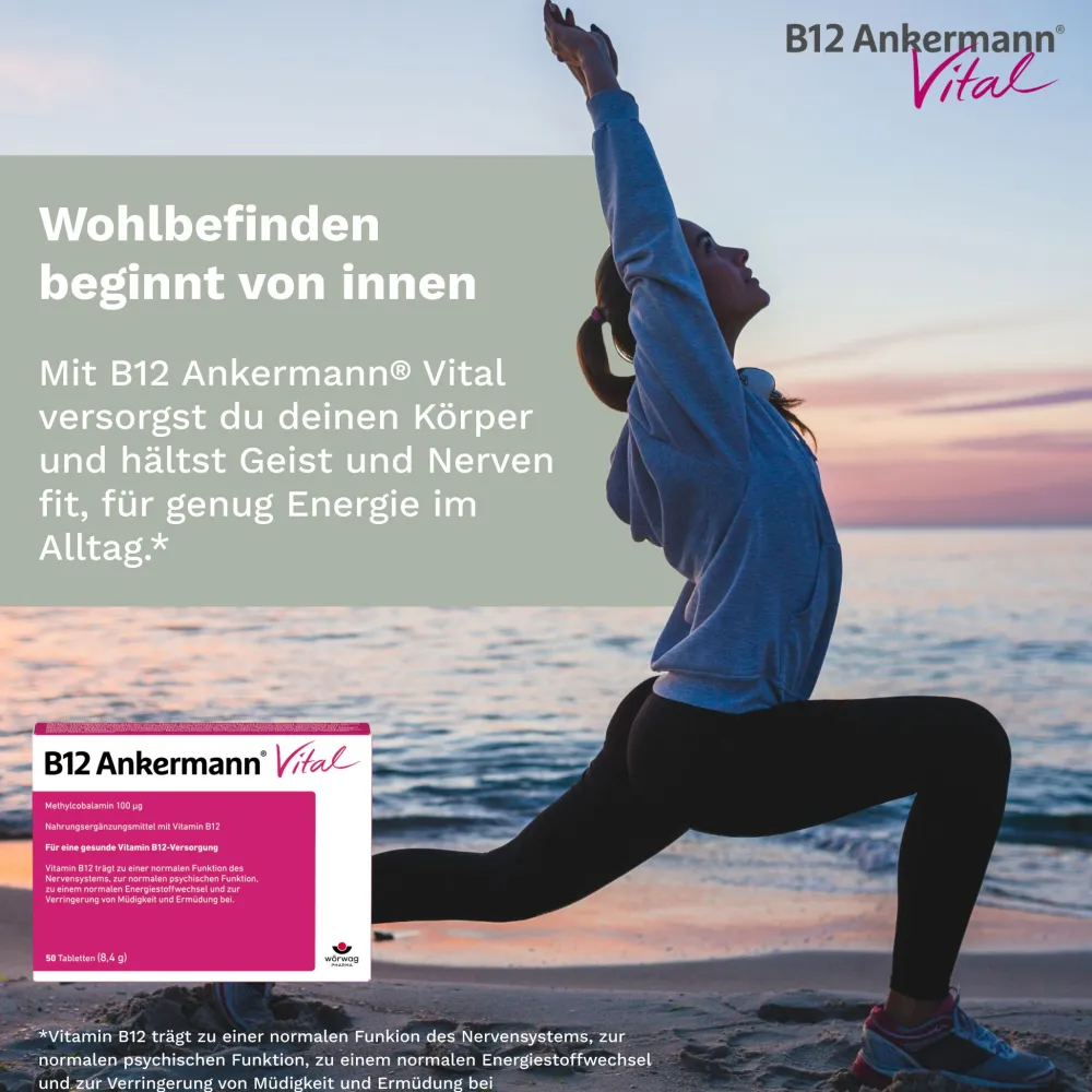 B12 Ankermann Vital vegane Vitamin B12 Tabletten zur Nahrungsergänzung| Hot