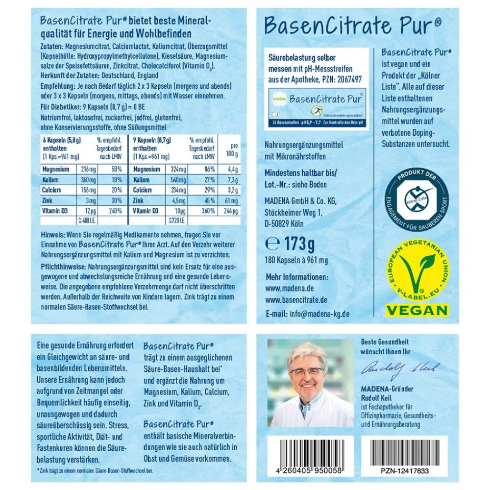 Basen Citrate Pur® Nach Apotheker Rudolf Keil> Outlet