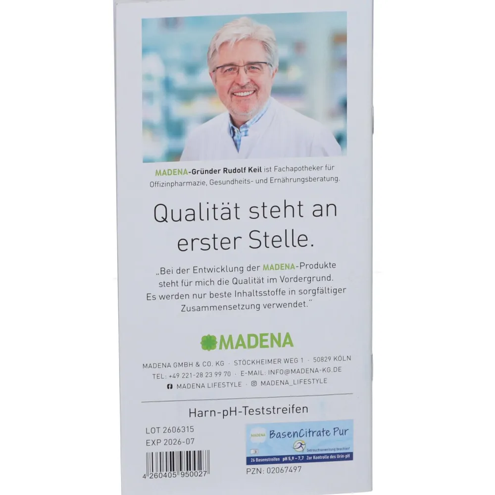 BasenCitrate Pur pH 5,9-7,7 Teststreifen| Hot