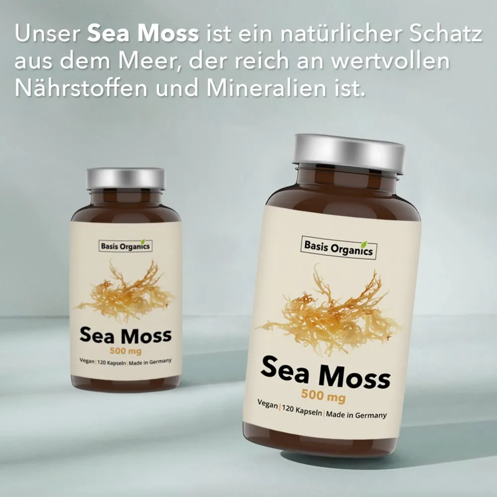 Basis Organics® Sea Moss Kapseln aus der Alge Irish Moss> Hot