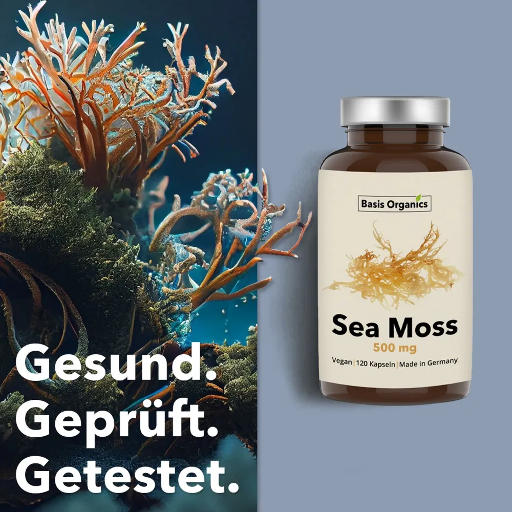 Basis Organics® Sea Moss Kapseln aus der Alge Irish Moss> Hot