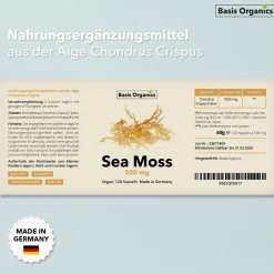 Basis Organics® Sea Moss Kapseln aus der Alge Irish Moss><noscript><img width=