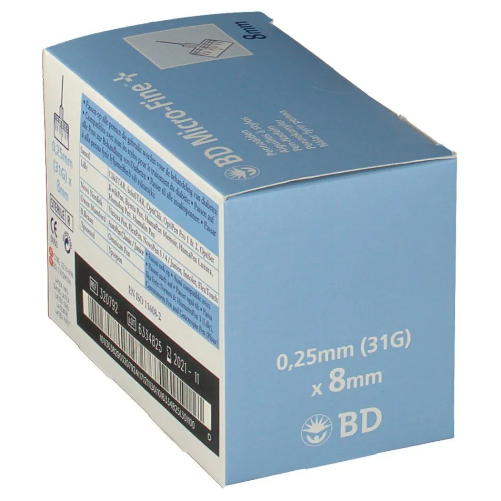 BD MICRO-FINE+ 8 Nadeln 0,25x8 mm> Discount