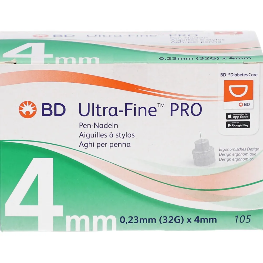 BD® Ultra-Fine PRO Pen-Nadeln 0,23 mm (32G) x 4 mm> Clearance