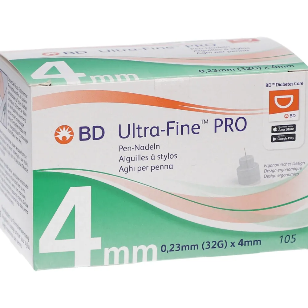 BD® Ultra-Fine PRO Pen-Nadeln 0,23 mm (32G) x 4 mm> Clearance