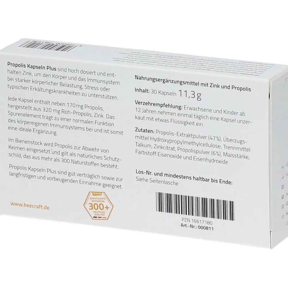 beecraft® PROPOLIS Kapseln Plus hochdosiert> New