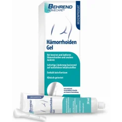Behrend Hämorrhoiden Gel - bei inneren & äußeren Hämorrhoiden, Analjucken, Analfissuren & Proktitis – Hämorrhoiden Salbe reduziert Schmerzen, Juckreiz & Brennen>
