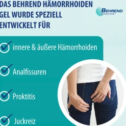 Behrend Hämorrhoiden Gel - bei inneren & äußeren Hämorrhoiden, Analjucken, Analfissuren & Proktitis – Hämorrhoiden Salbe reduziert Schmerzen, Juckreiz & Brennen><noscript><img width=