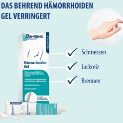Behrend Hämorrhoiden Gel - bei inneren & äußeren Hämorrhoiden, Analjucken, Analfissuren & Proktitis – Hämorrhoiden Salbe reduziert Schmerzen, Juckreiz & Brennen><noscript><img width=
