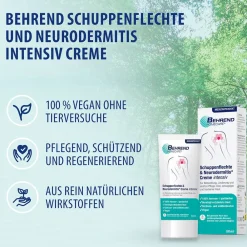 Behrend – Schuppenflechte & Neurodermitis Creme bei geröteter, trockener & schuppiger Haut – Psoriasis & Ekzem Salbe reduziert den Juckreiz & beruhigt entzündete Haut><noscript><img width=