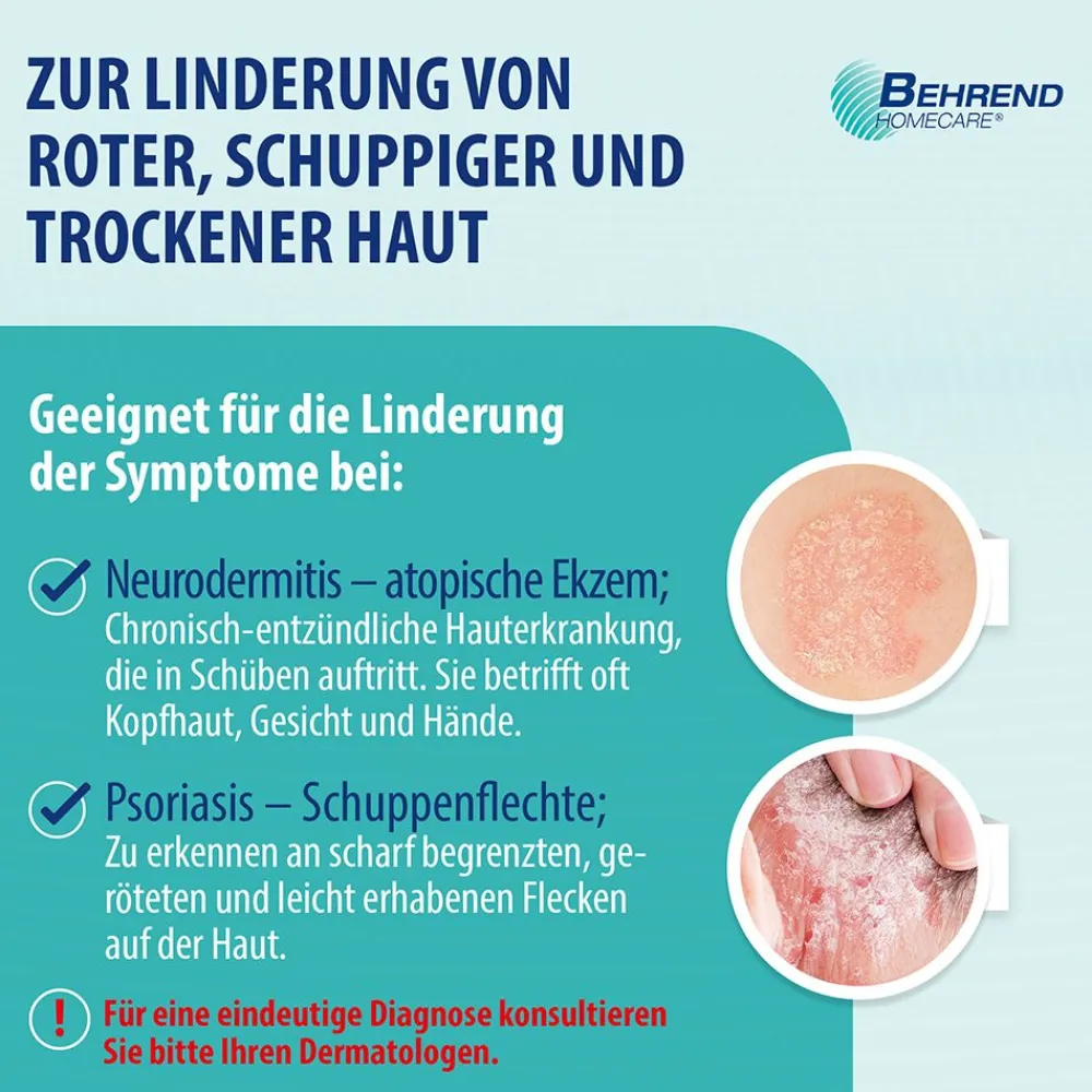 Behrend – Schuppenflechte & Neurodermitis Creme bei geröteter, trockener & schuppiger Haut – Psoriasis & Ekzem Salbe reduziert den Juckreiz & beruhigt entzündete Haut> Hot