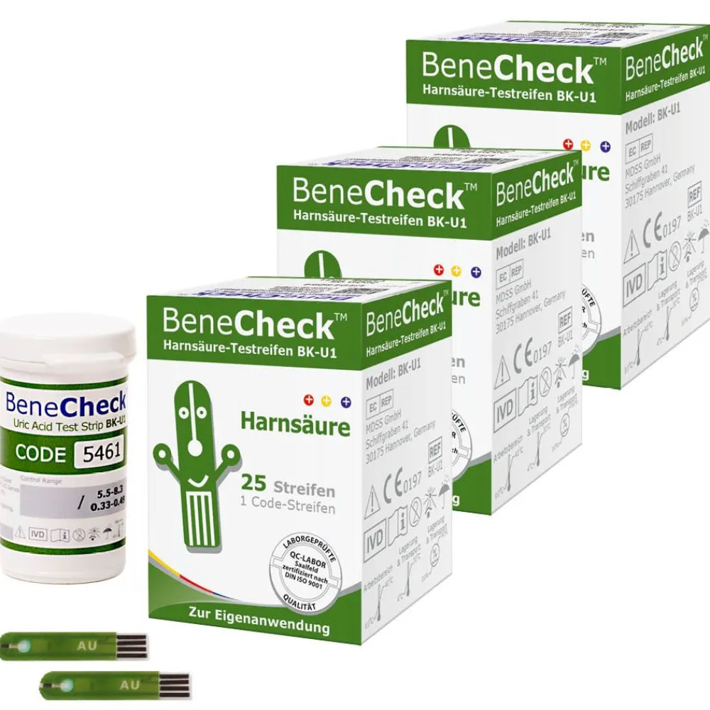 Harnsäure-Teststreifen|BeneCheck Clearance