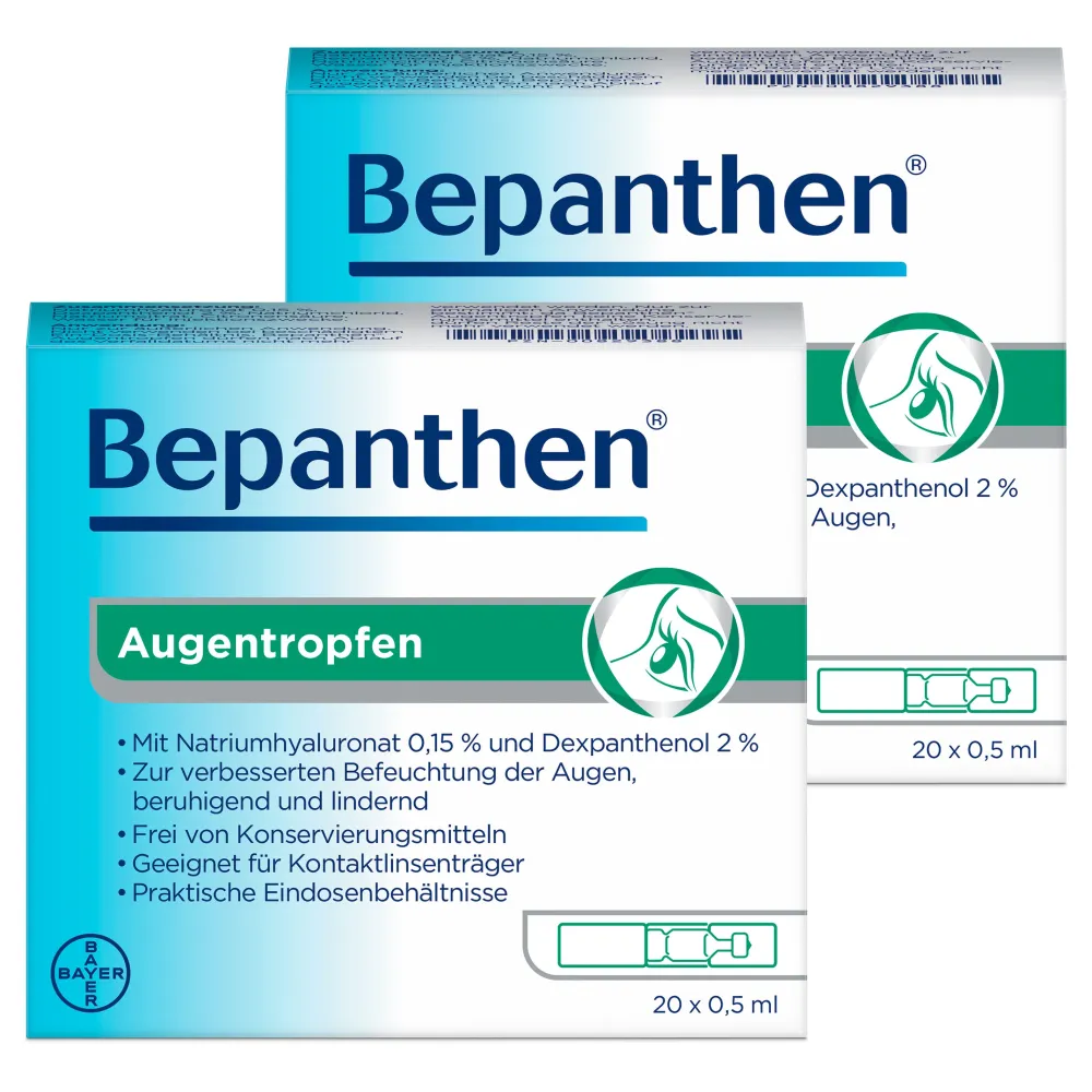 Augentropfen in praktischer Einzeldosis – bei trockenen, geröteten, juckenden oder brennenden Augen|Bepanthen Discount