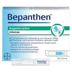 Augentropfen Intense in praktischer Einzeldosis – Hilfe für sehr trockene und chronisch trockene Augen|Bepanthen New