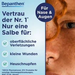 Bepanthen Augen- und Nasensalbe – sanft und wirksam bei leichten, oberflächlichen Schädigungen in Auge und Nase| Online