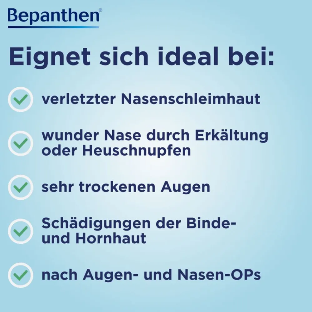 Bepanthen Augen- und Nasensalbe – sanft und wirksam bei leichten, oberflächlichen Schädigungen in Auge und Nase| Online