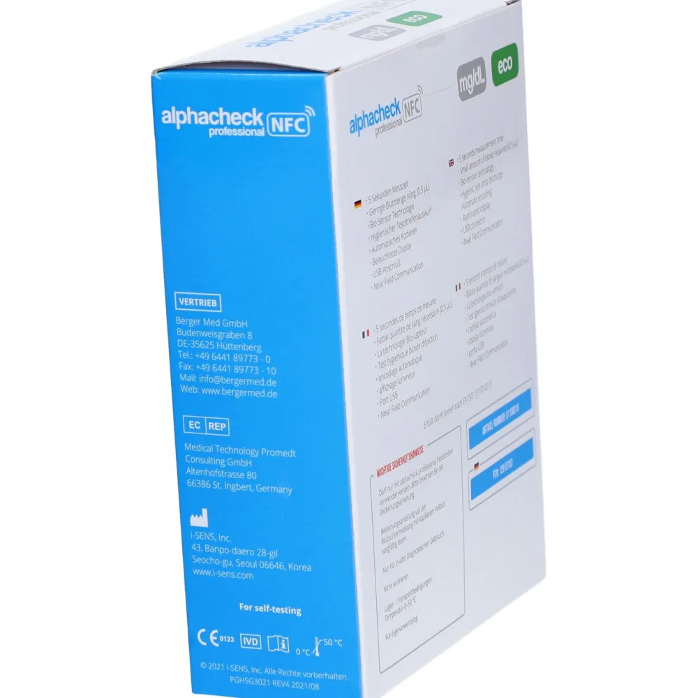 Berger Med Alphacheck professional eco mg/dL| Sale