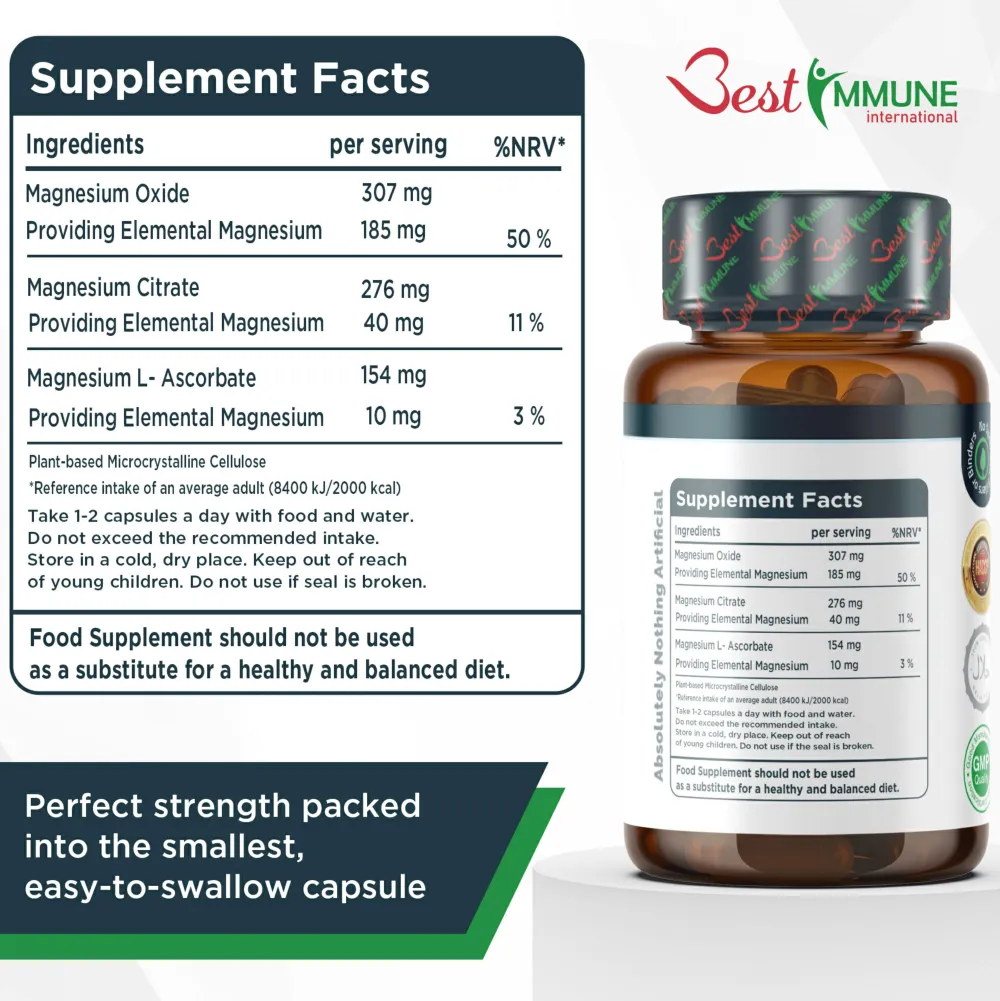 Best Immune Dreifacher Magnesiumkomplex Citrat L-Ascorbat Oxid| Sale
