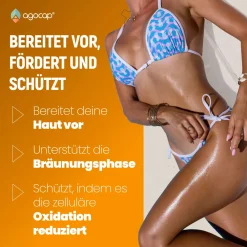 Beta-Carotin Bräunungskapseln – Sonnenbräune Komplex für natürliche Bräune mit Carotinoiden & Haut|