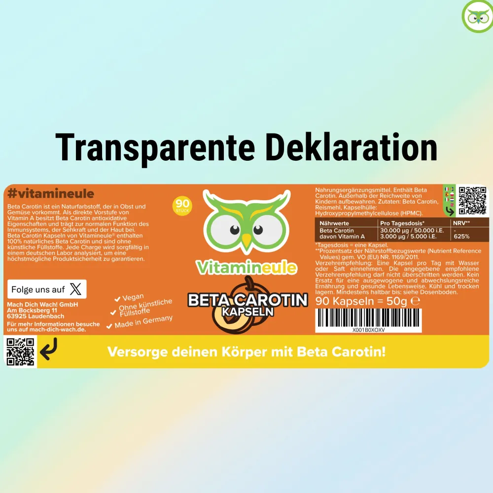 Beta Carotin Kapseln - ®|Vitamineule New