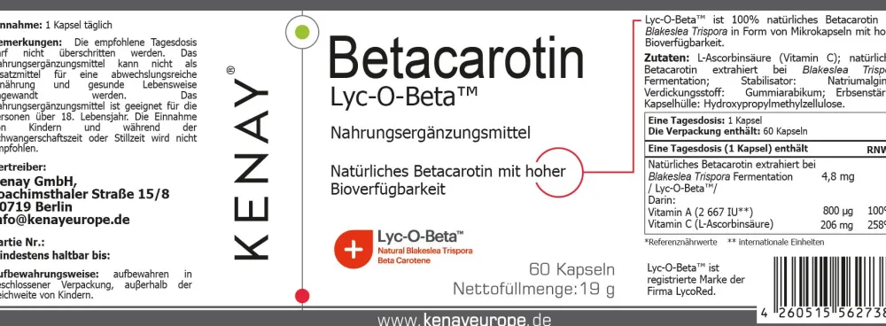 Betacarotin Lyc-O-Beta™ KENAY®>