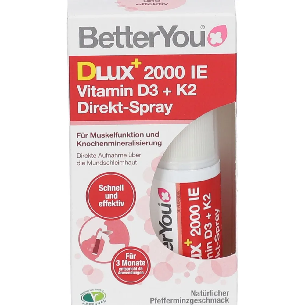 BetterYou® DLUX 2000 IE Vitamin D3+K2 Direkt-Spray> Outlet