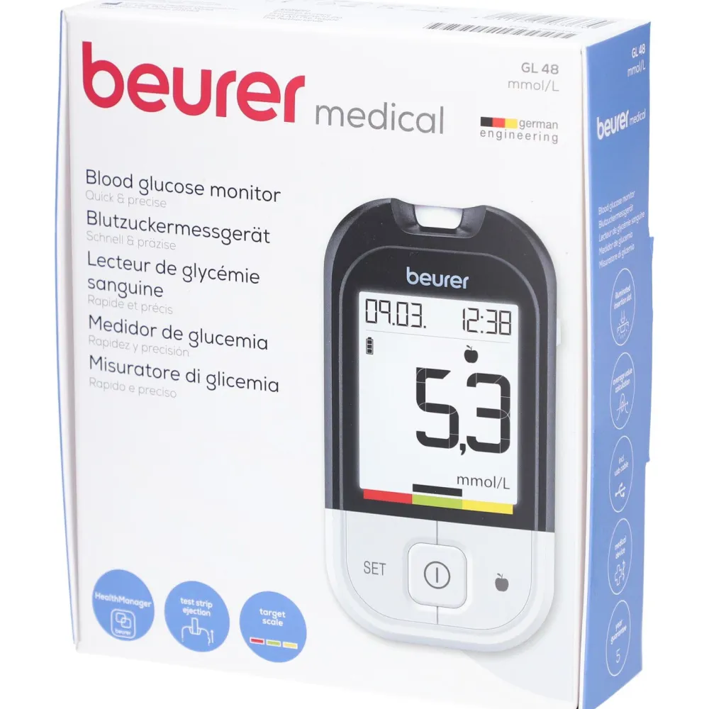 Blutzuckermessgerät GL 48 mmol/L>beurer