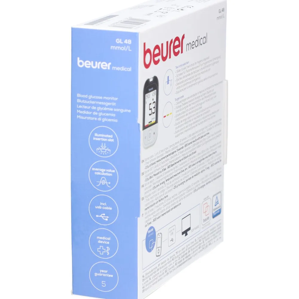 Blutzuckermessgerät GL 48 mmol/L>beurer