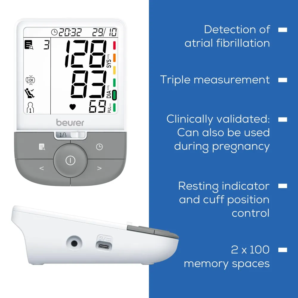 BM 53 Oberarm-Blutdruckmessgerät mit Erweiterte Arrhythmieerkennung>beurer Discount