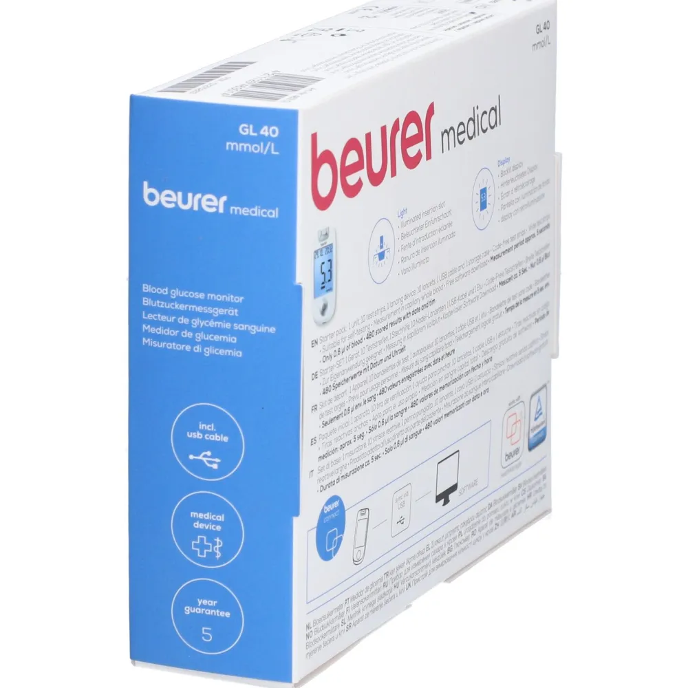 GL40 Blutzuckermessgerät mmol/l codefree|beurer Sale