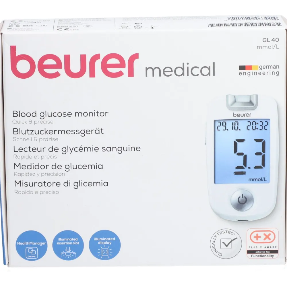 GL40 Blutzuckermessgerät mmol/l codefree|beurer Sale