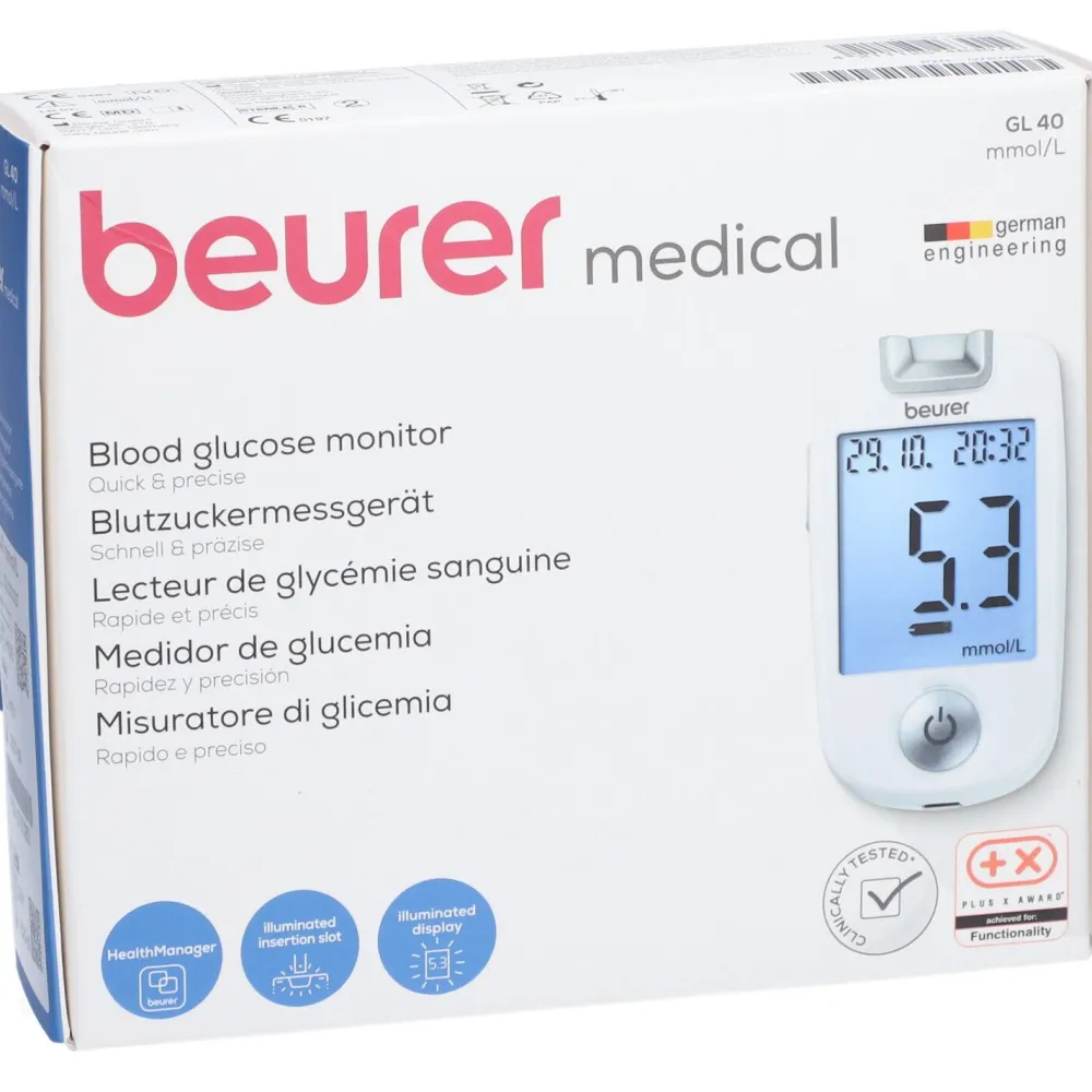 GL40 Blutzuckermessgerät mmol/l codefree|beurer Sale