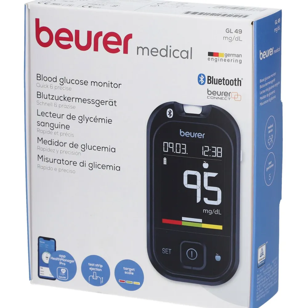 GL49 Blutzuckermessgerät mg/dl|beurer
