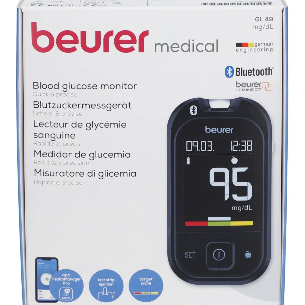 GL49 Blutzuckermessgerät mg/dl|beurer