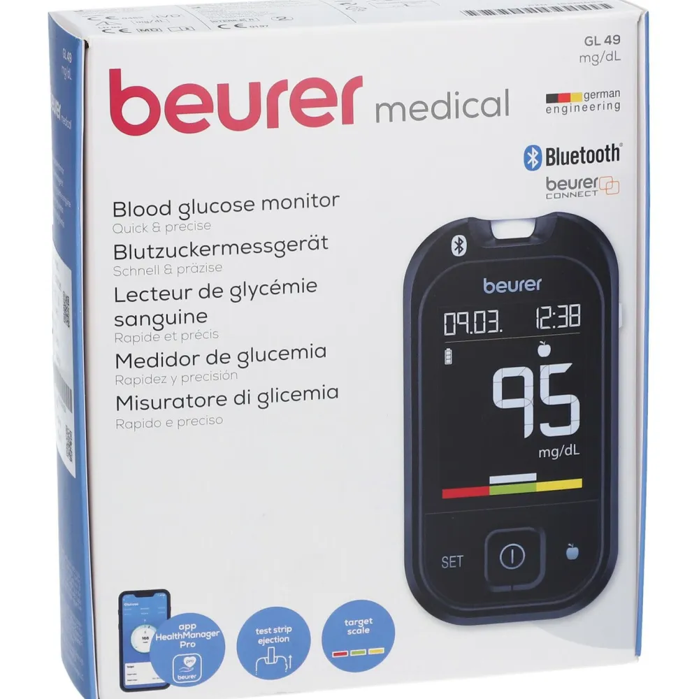 GL49 Blutzuckermessgerät mg/dl|beurer