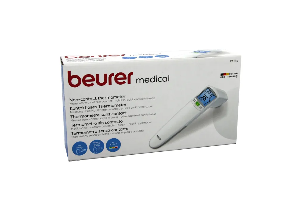 Kontakloses Fieberthermometer weiß FT 100 Temperaturmessung LED-Alarm>beurer Sale
