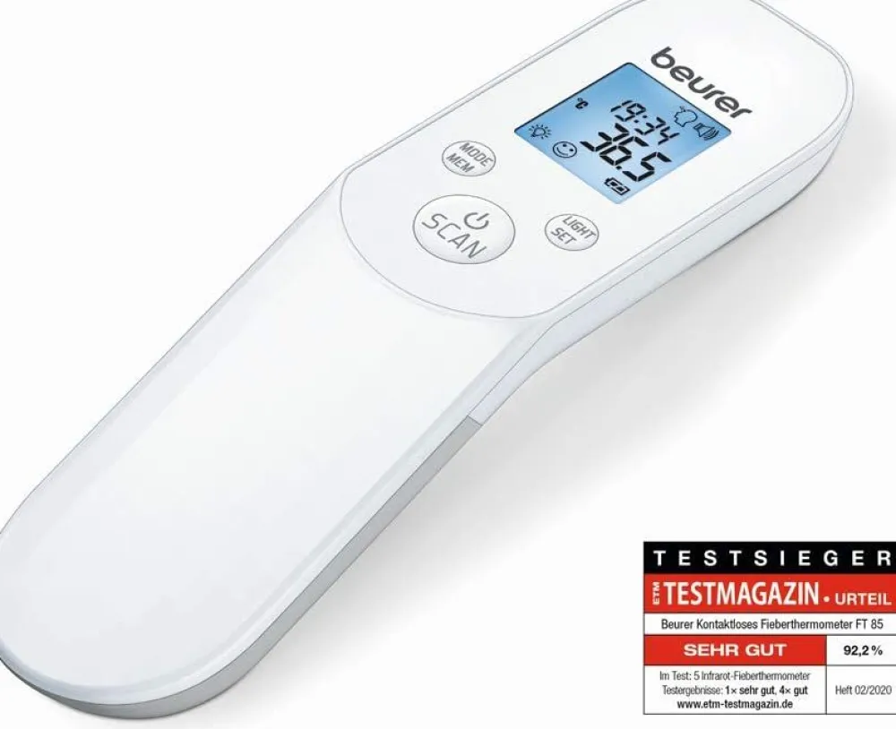 kontaktloses digitales Infrarotthermometer, schnelles Fieberthermometer zur hygienischen>beurer Best