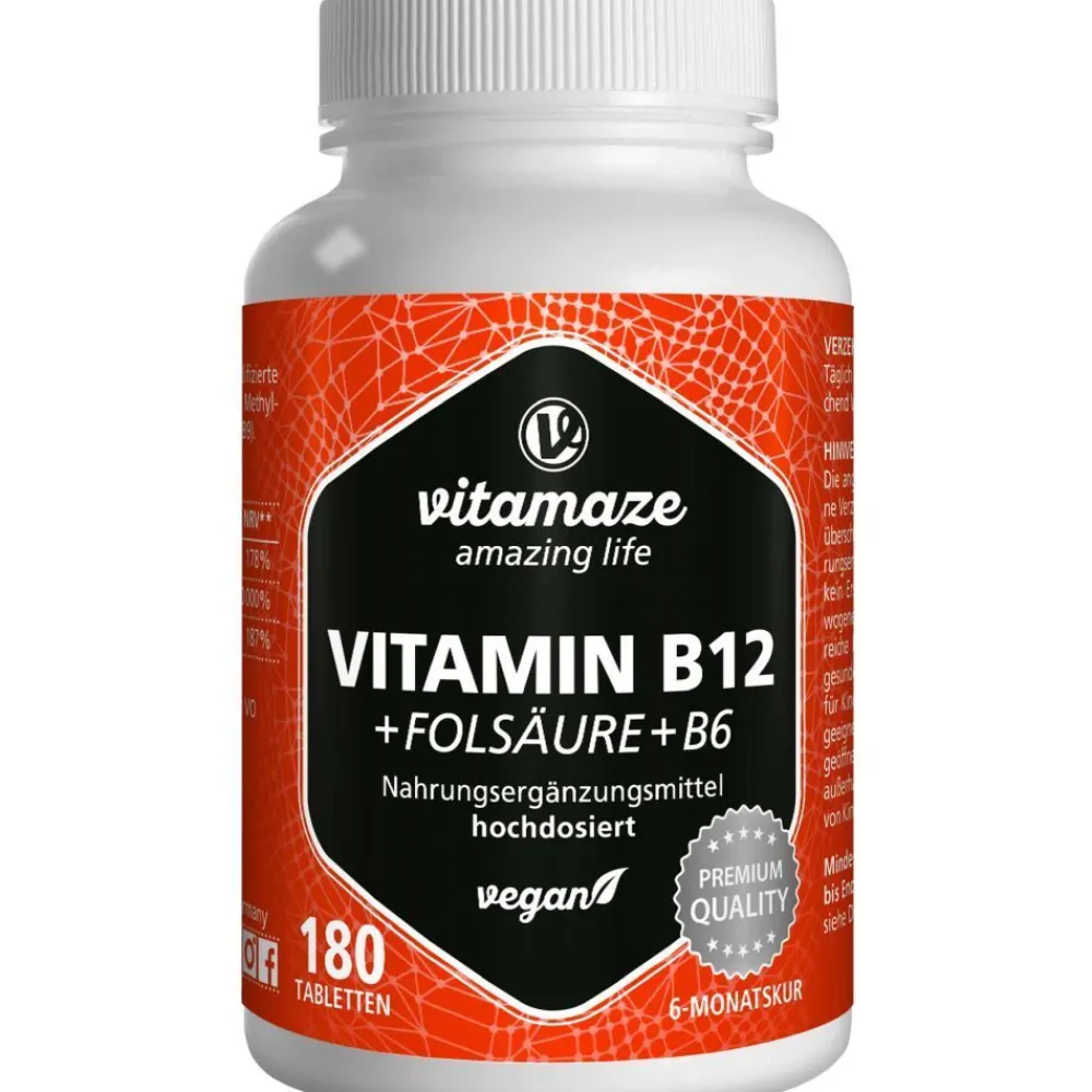 B12 1.000 µg hochdos. + B9 + B6 vegan>vitamaze Best