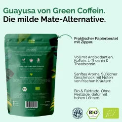 Bio Black Guayusa Energy Tee mit natürlichem Koffein von Green Coffein| Online