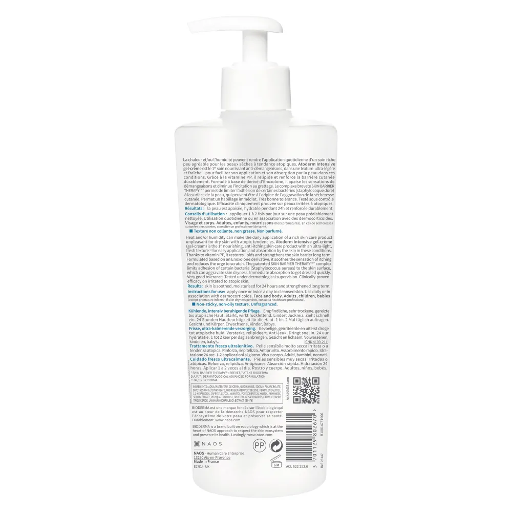 BIODERMA Atoderm Intensive gel-crème Nährendes und kühlendes Anti-Juckreiz-Körperpflegegel| Clearance