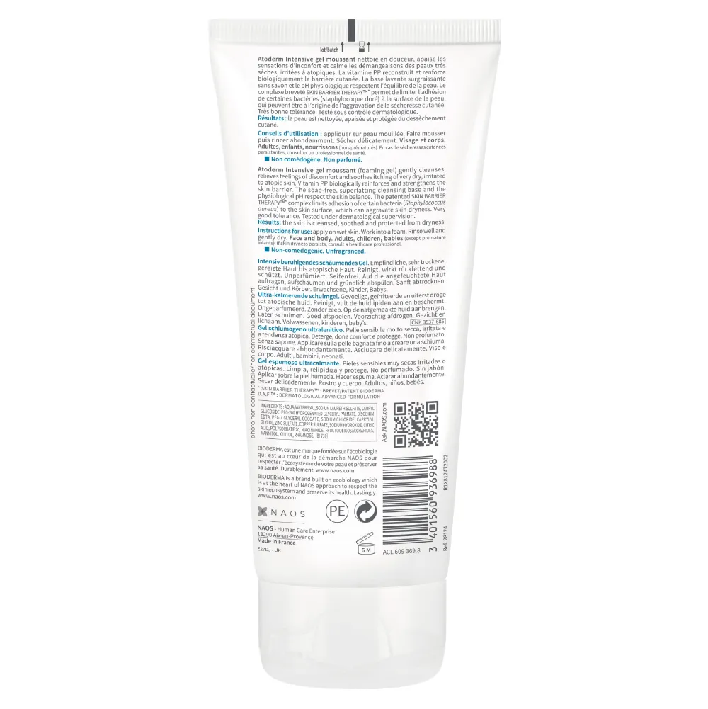 BIODERMA Atoderm Intensive gel moussant Rückfettendes Anti-Juckreiz-Reinigungsgel> Best