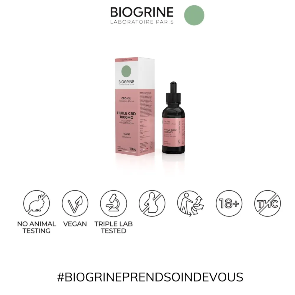 BIOGRINE CBD-ÖL 10 % Erdbeer> Hot