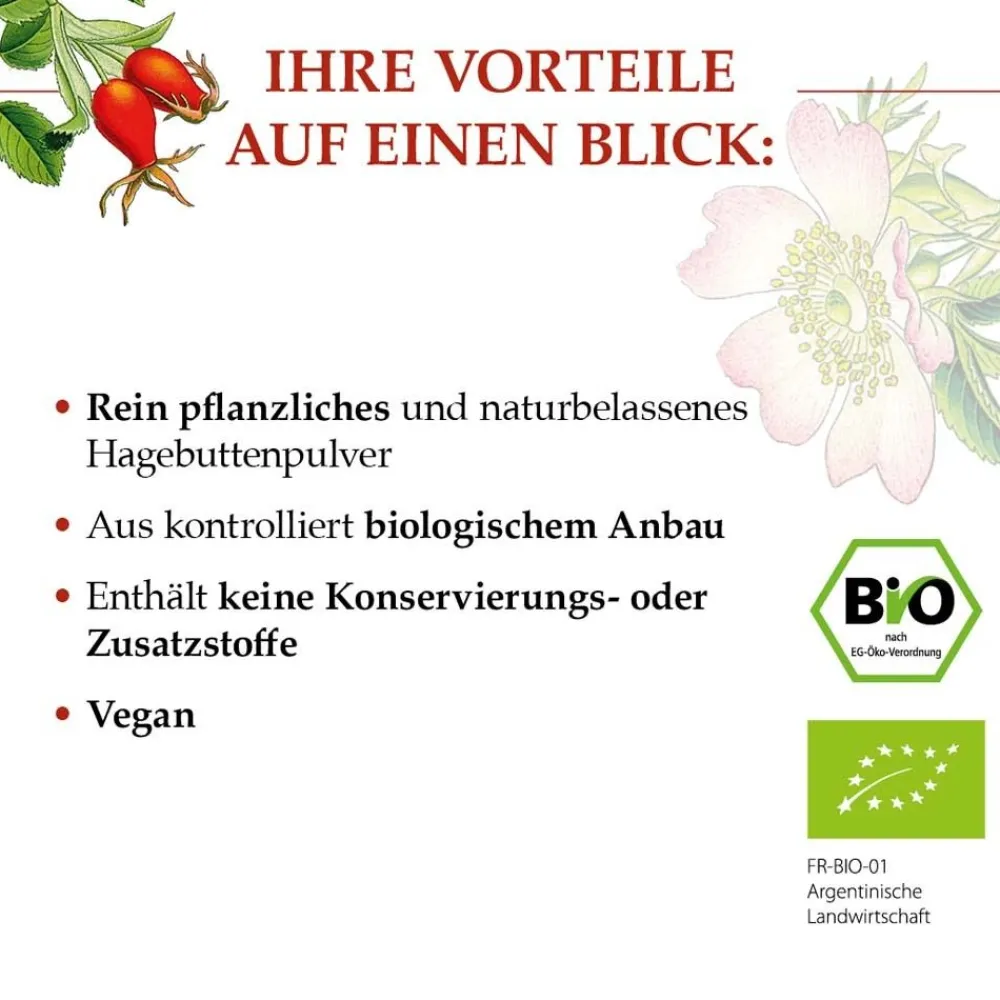 Bio Hagebutten Pulver> New