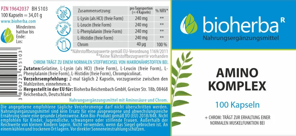 Bioherba Amino Komplex Kapseln> New