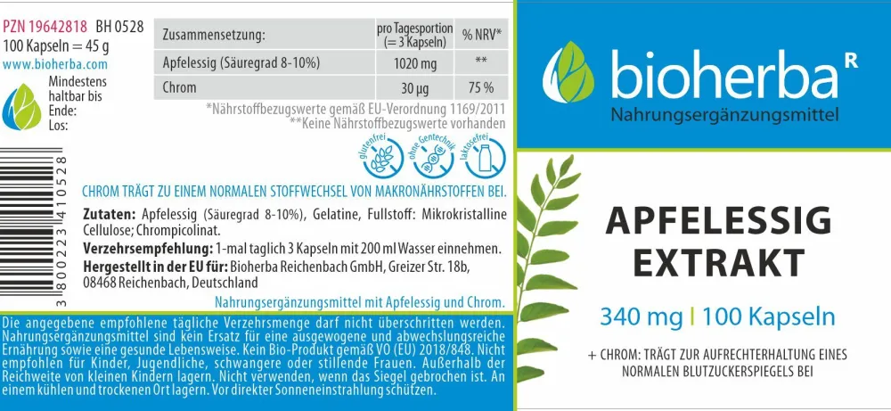 Bioherba Apfelessig Extrakt Kapseln| Online