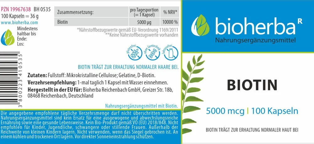 Bioherba Biotin Kapseln> Outlet