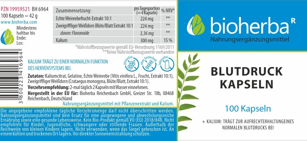 Bioherba Blutdruck Kapseln| Best
