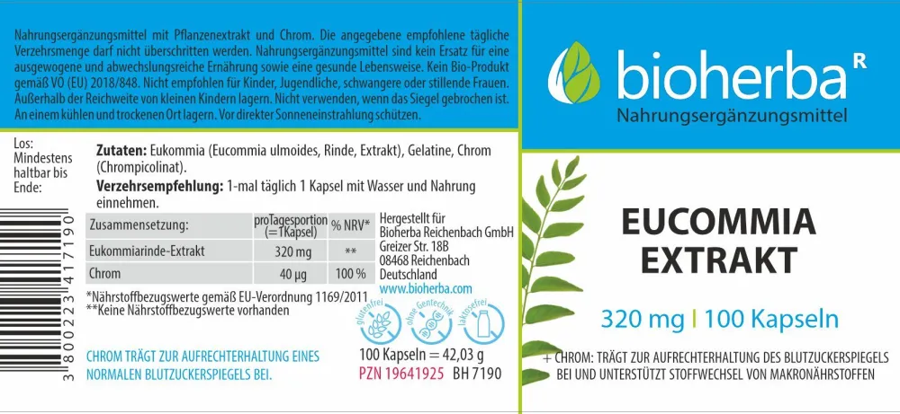 Bioherba Eucommia Extrakt Kapseln> Best